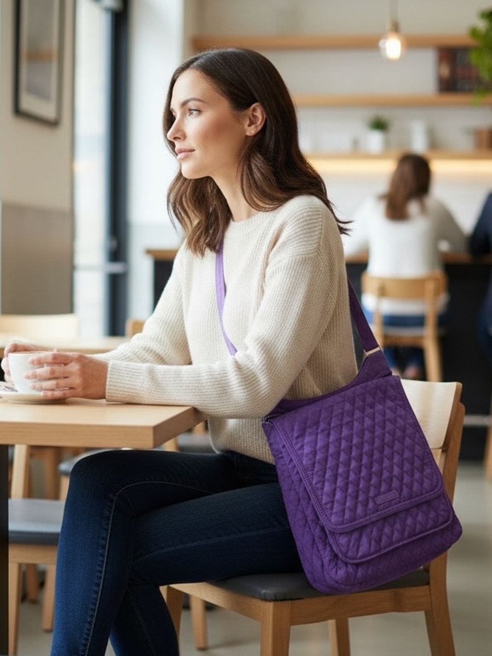Vera Bradley Quilted Crossbody Bag - Purple